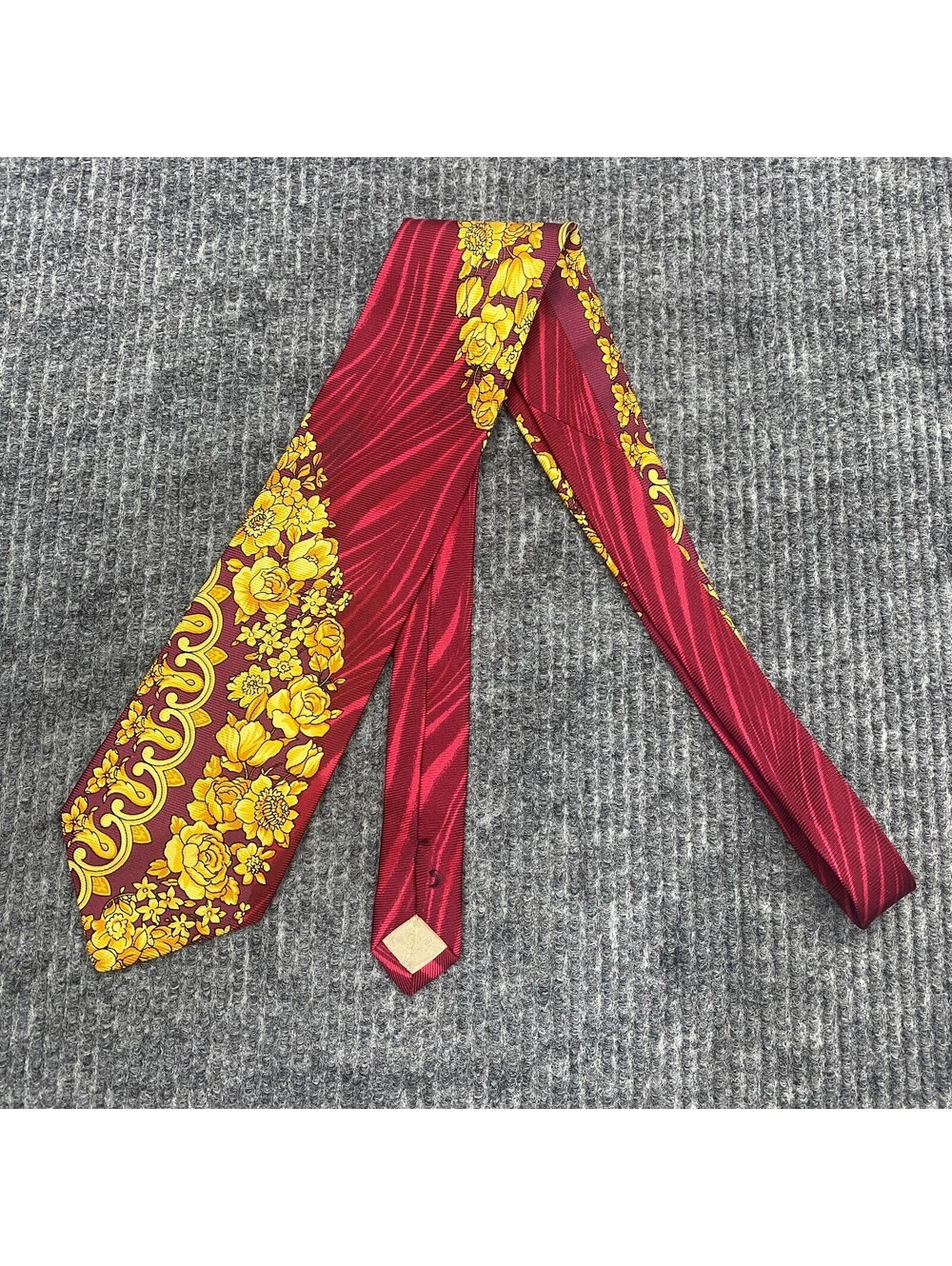 Gianni Versace Vintage Foral Abstract Tie Hand Made In Spain Silk Necktie *READ - Picture 7 of 13